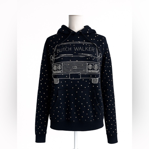 Butch Walker Other - Butch Walker Tour Hoodie XS Black Gold Star Print Rare Show Only 2008 Tour Merch